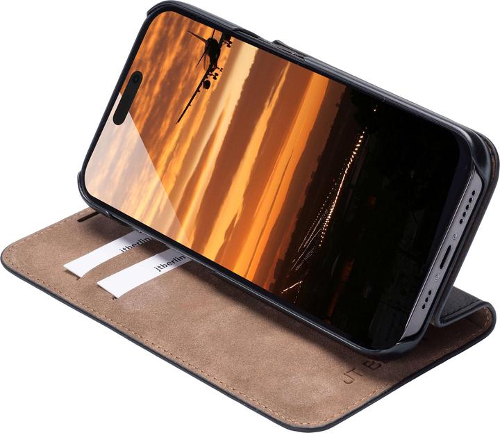 Image du produit JT Berlin BookCase en cuir véritable Tegel (Apple iPhone 16 Pro Max)