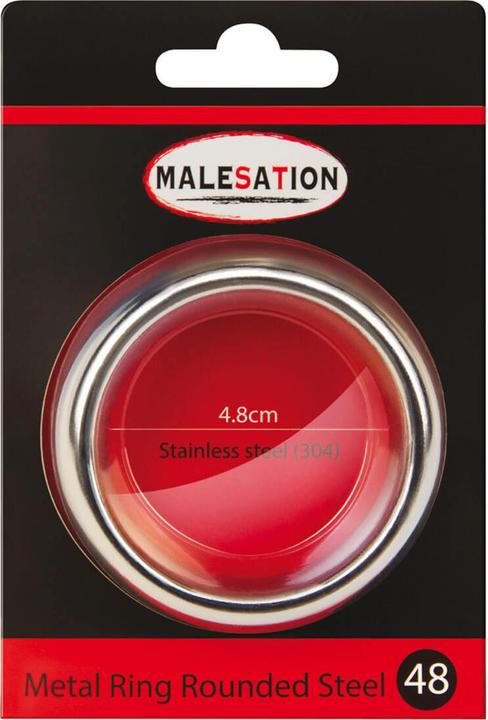 Actual product image Malesation Metal Ring Rounded Steel (4.80 cm)