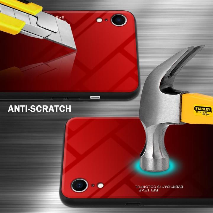 Actual product image Cadorabo TPU 2 colors glass cover (Apple iPhone XR)