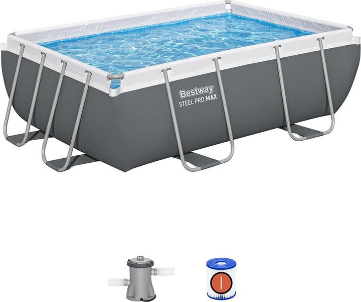 Produktbild Bestway Power Steel Frame Pool-Set (282 x 196 x 84 cm)