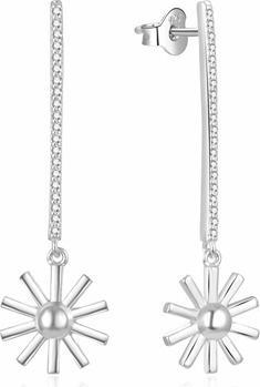 Moiss Beautiful silver earrings Flowers E0002432 (L)
