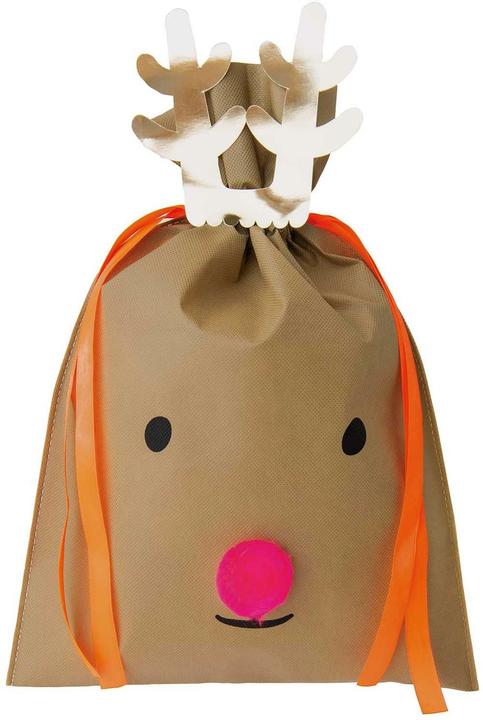 Produktbild Rico Design Geschenktüte Rentier 30 x 45 cm, Dunkelbraun (Geschenkbox, 1 x)