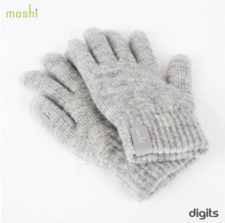 Actual product image Moshi Digits Touchscreen Gloves - Light Gray (S) (S, M)