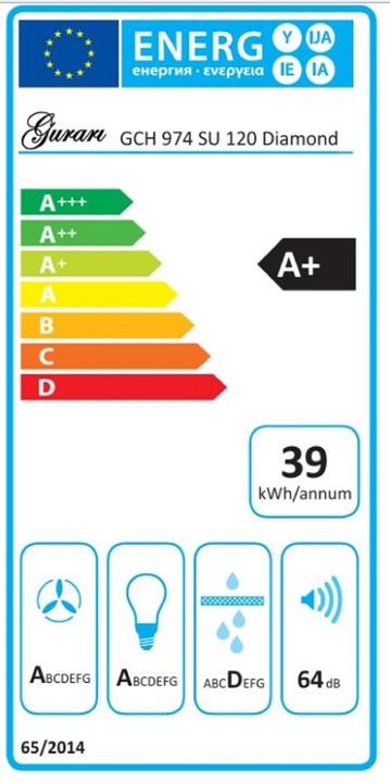 Etichetta energetica Gurari GCH 974 SU 120 Diamond (Ventilatori a soffitto)