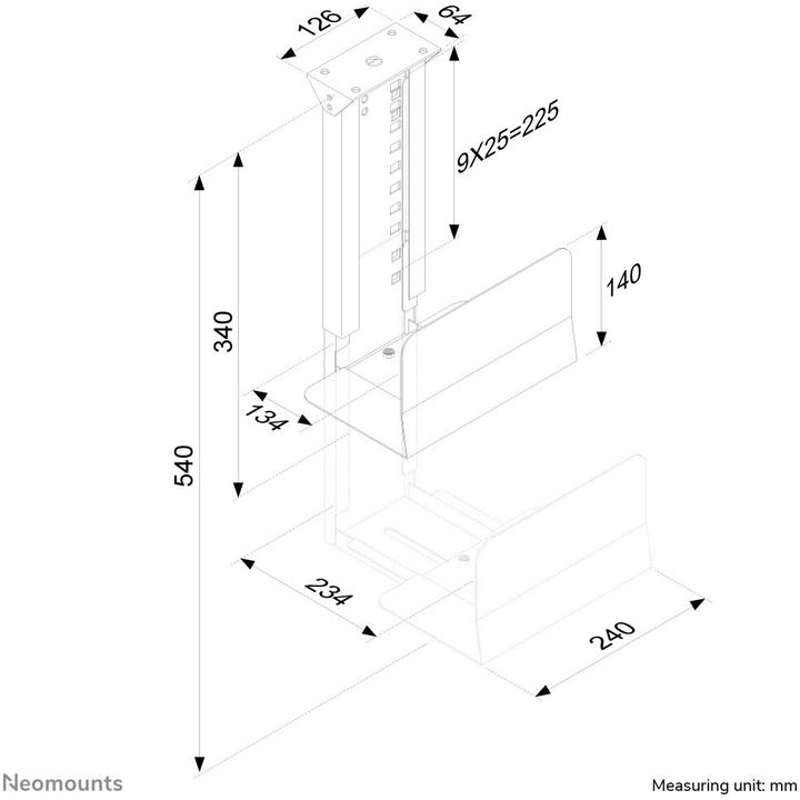 Actual product image Neomounts PC desk mount