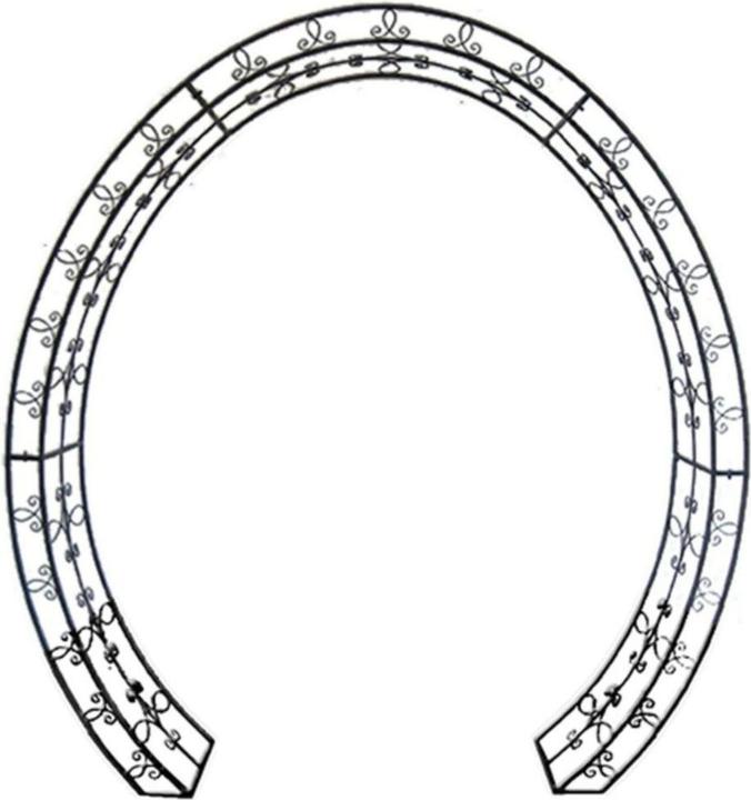 Garden Pleasure Rankgitter LAMOS Metall schwarz oval 200,0 x 220,0 cm (38 cm, 200 cm)