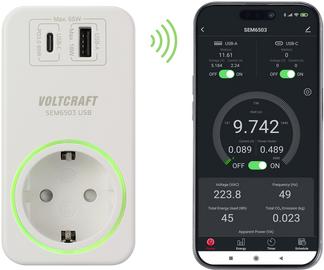Actual product image Voltcraft SEM6503 Energiekosten-Messgerät USB-Schnittstelle, inkl. Funksteckdose
