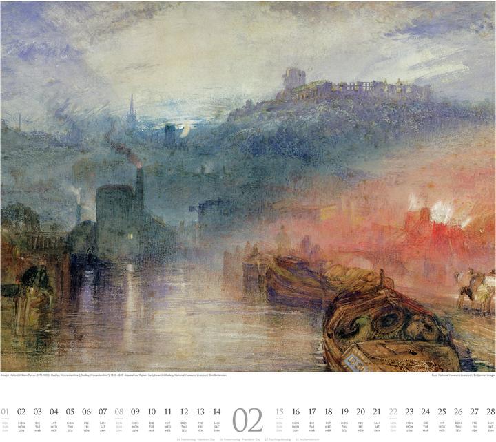 Produktbild William Turner Kalender 2026 (54 x 48 cm, Harter Einband, Französisch, Deutsch, Englisch)