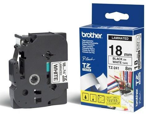 Actual product image Brother TZe-241 (1.80 cm, White, Black)