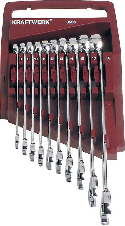 Kraftwerk Fork ring spanner set (14 mm, 15 mm, 17 mm, 19 mm, 8 mm, 9 mm, 10 mm, 11 mm, 12 mm, 13 mm)