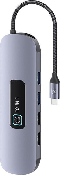 Produktbild Usams US-SJ644 PD100W 10in1 Multifunctional Type-C HUB with Light(Type-C To HDMI+USB3.0*2+USB2.0*2+VGA+TF (USB-C, 10 Ports)