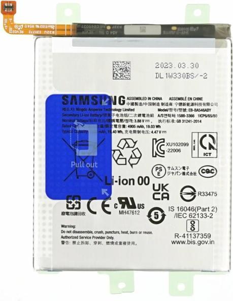 Actual product image Samsung Battery 4905 mAh EB-BA546ABY SM-A346/A546 Galaxy A34/A54 GH82-31469A