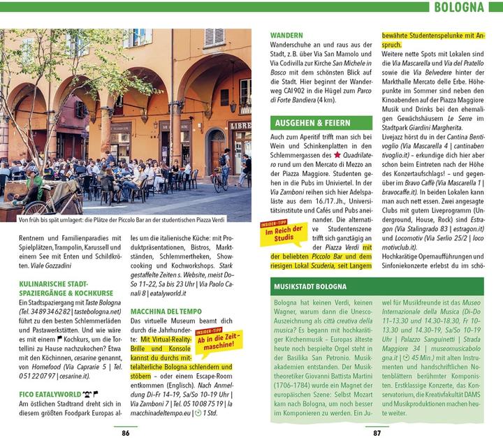 Immagine prodotto Reiseführer Emilia-Romagna, Bologna, Parma, Ravenna (Tedesco, Sabine Oberpriller, Bettina Dürr, 2022)