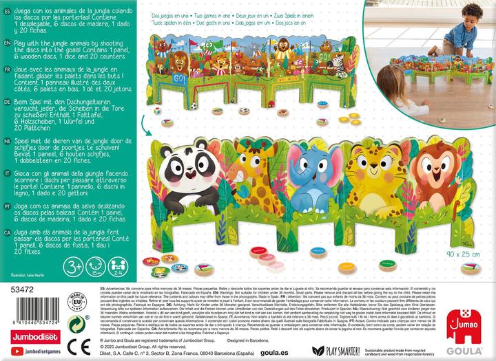 Image du produit Goula Jungle Race, d/f/i dès 3 ans, 2-4 joueurs, 2 jeux en 1 (Allemand, Français, Italien)