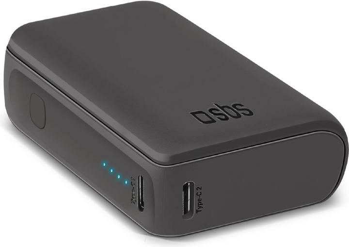 Actual product image SBS Powerbank 10.000mAh 2x USB-C/1x USB 10W black (10000 mAh, 10 W, 37 Wh)