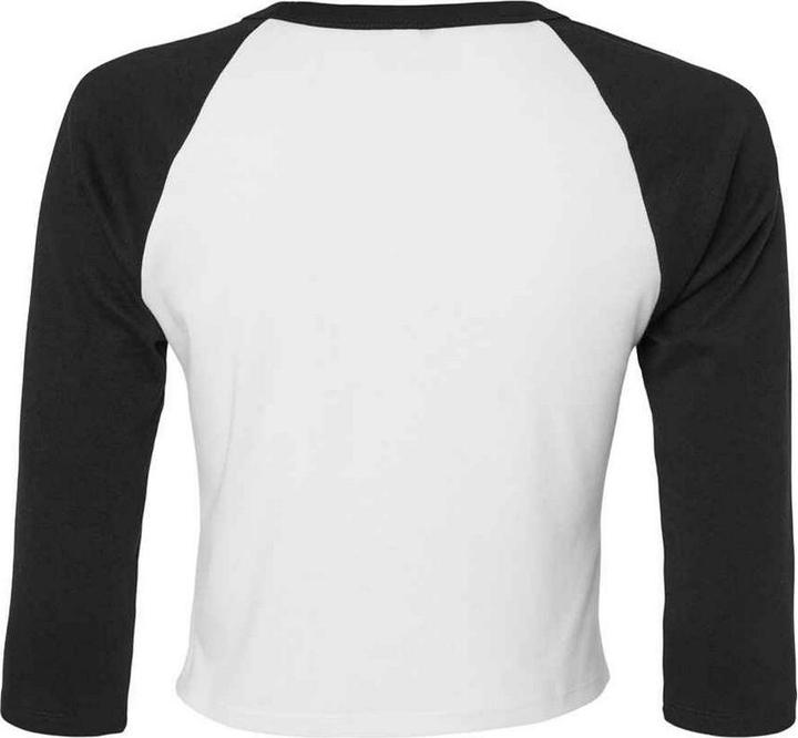 Actual product image Bella Canvas Womens/Ladies Micro-Rib Raglan 3/4 Sleeve T-Shirt (L)