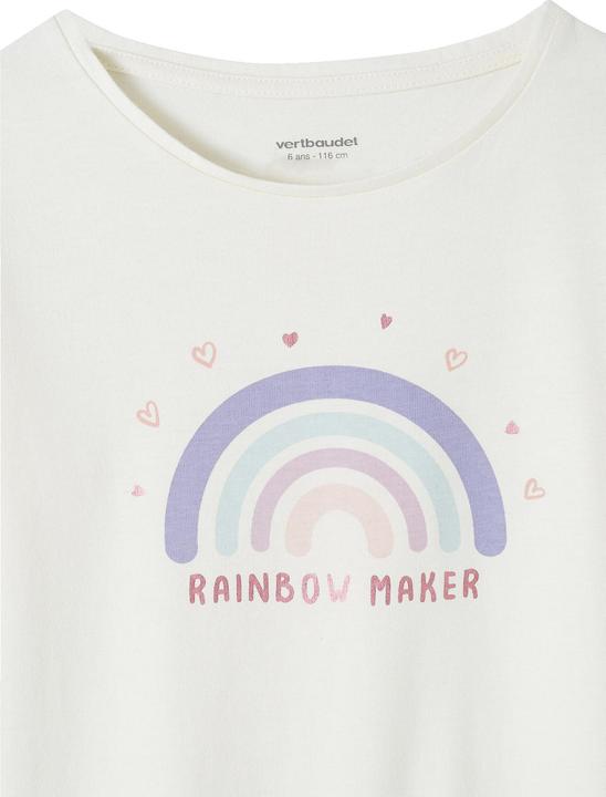 Produktbild Vertbaudet Mädchen Schlafanzug mit Flanellhose, Regenbogen (110)