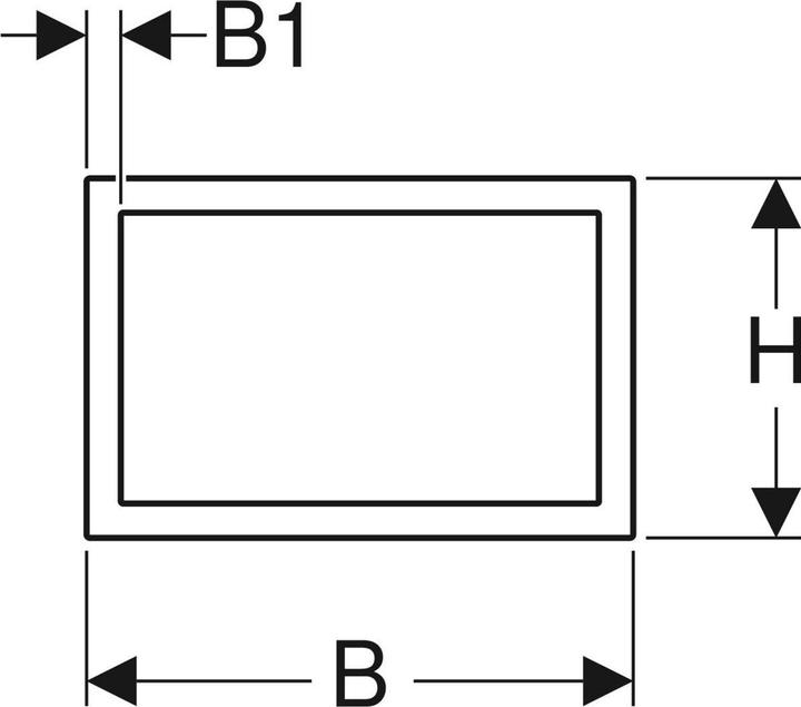 Produktbild Geberit Sigma60 Abdeckrahmen (chrom gebürstet)