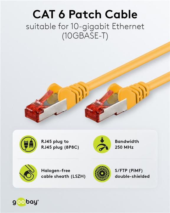 Produktbild Goobay Netzwerkkabel (S/STP, CAT6, 3 m)