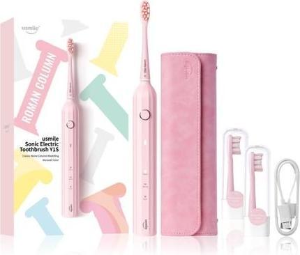 Actual product image Usmile Sonic toothbrush with a set of tips and case Y1S (pink) (Oscillating toothbrush)