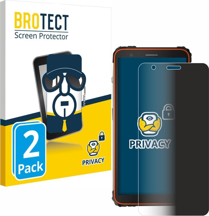 Actual product image BROTECT Anti-spy privacy film Blue light protection film (2 Piece, Blackview BV6600)