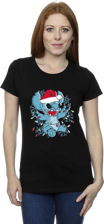 Immagine prodotto Disney Lilo And Stitch Christmas Lights Sketch Maglietta Donna (XL)