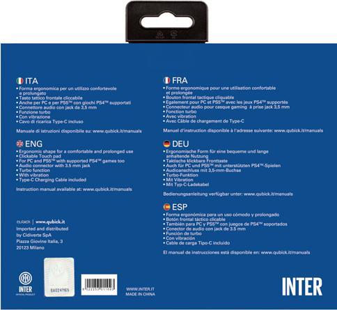 Image du produit GED Wireless Controller FC Inter (PS4) (PS4, PC)