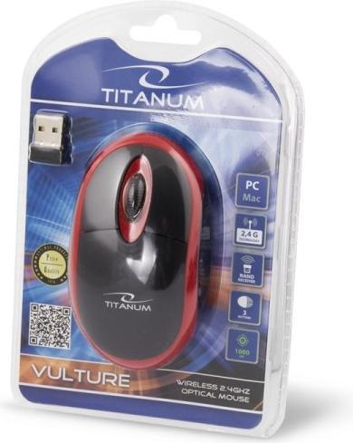 Produktbild Titanum TM116E Drahtlose 3D-Maus 2 4 GHz Schwarz / Rot (Kabellos)