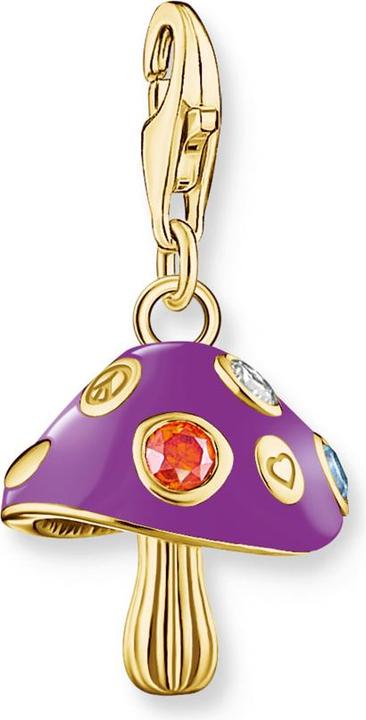 Image du produit Thomas Sabo Charm-Anhänger bunter Pilz vergoldet (Émail, Argent 925)