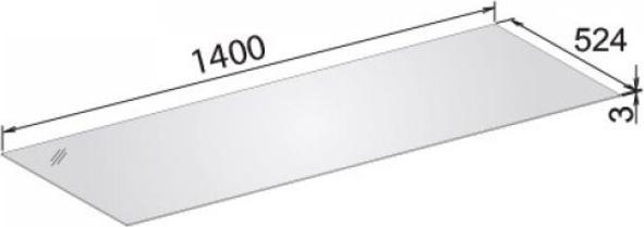 Actual product image Keuco Cover plate EDITION 11 Cristalling glass 1416x3x524mm cash