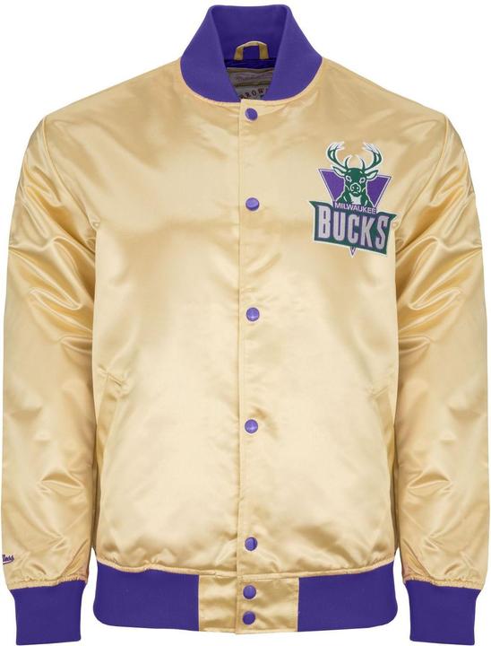 Produktbild Mitchell & Ness M&N Lightweight Satin Jacke - Milwaukee Bucks gold - L (L)