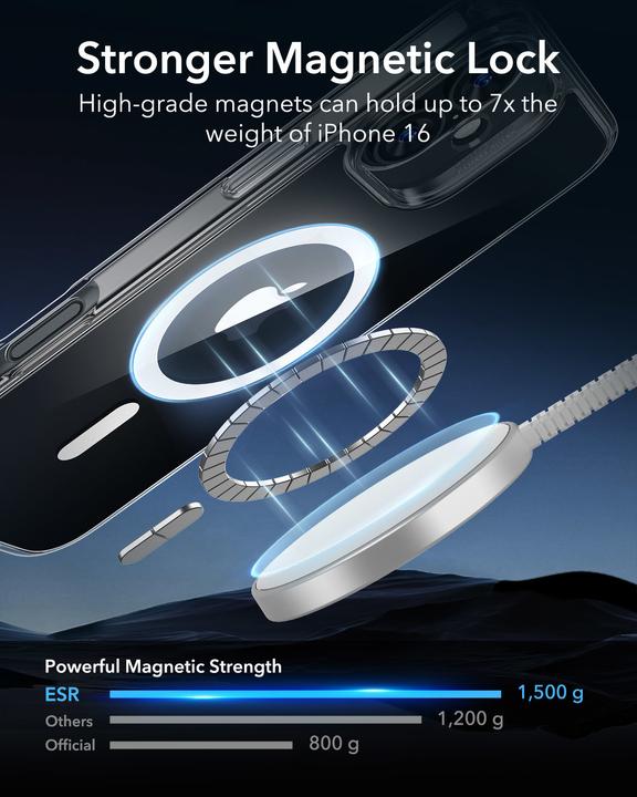 Actual product image ESR Classic Hybrid HaloLock Case (Apple iPhone 16)