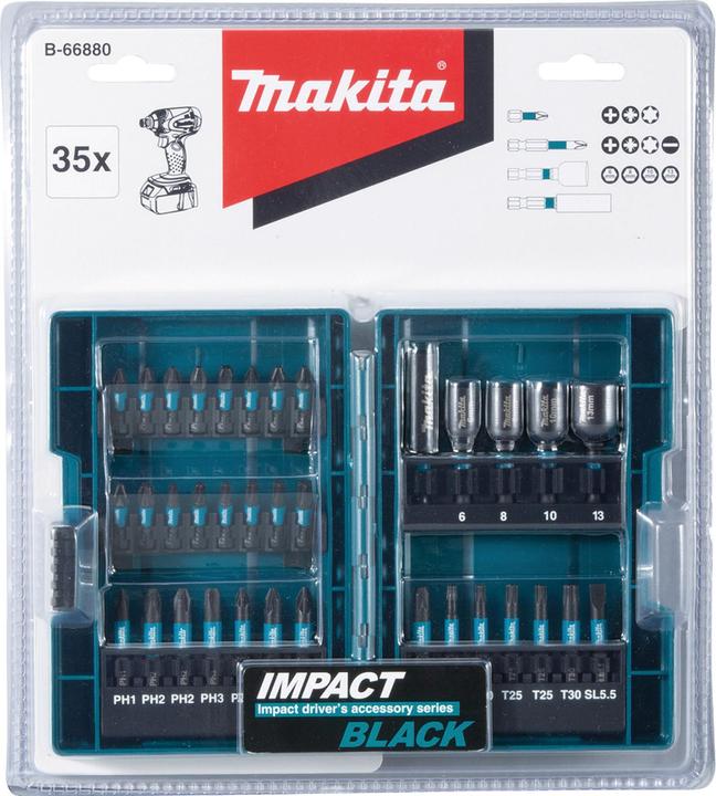 Produktbild Makita Bit-Set (Kreuz Phillips PH M1, Kreuz Phillips PH M2, Kreuz Phillips PH M3, Kreuz Pozidriv PZ M1, Kreuz Pozidriv PZ M2, Kreuz Pozidriv PZ M3, Innensechsrund TX M15, Innensechsrund TX M25, Innensechsrund TX M20, Innensechsrund TX M30)
