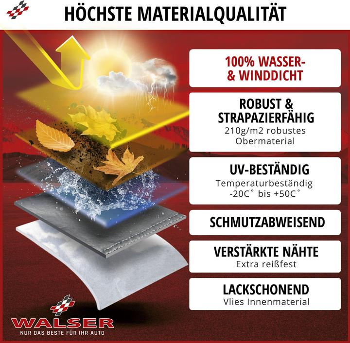 Produktbild Walser Autoplane All Weather Plus, PKW-Abdeckplane Kombi Gröe XL grau