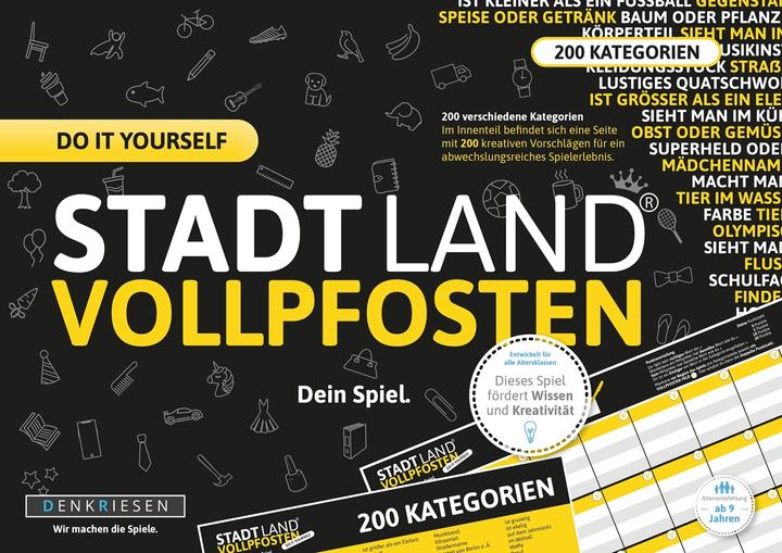 Produktbild Denkriesen Stadt Land Vollpfosten - Do It Yourself-Edition - Dein Spiel (Deutsch)