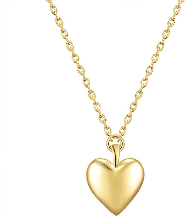 Actual product image Glanzstücke München Ladies heart sterling silver yellow gold 40.0 cm base chain + 5.0 cm extension - 30248 (Sterling Silver, 40 - 45 cm)