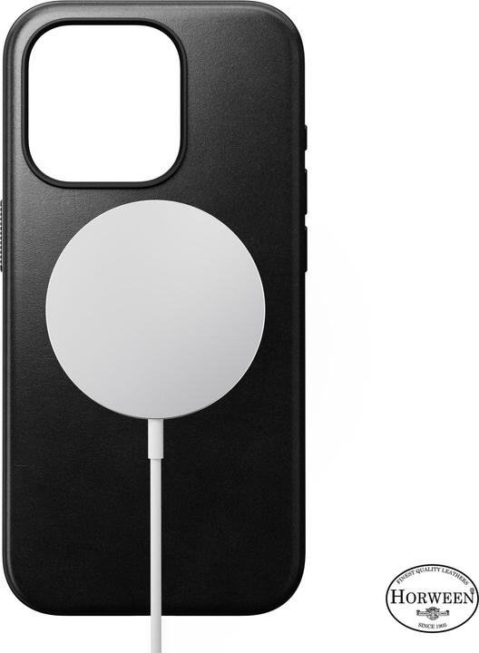 Actual product image Nomad Back Cover Modern Leather Horween iPhone 15 Pro Black (Apple iPhone 15 Pro)