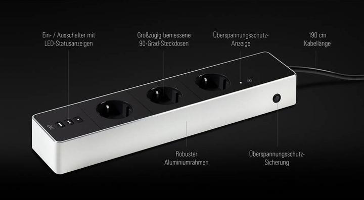 Actual product image Eve energy strip (3 x, CEE 7/3, 1.90 m)
