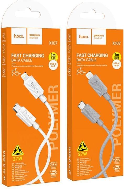 Produktbild Hoco Cable cable Type C to Lightning PD 27W X107 1 m gray (1 m, USB 3.0)