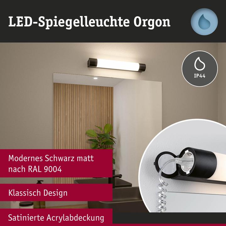 Image du produit Paulmann Lampe à miroir Orgon (950 lm)