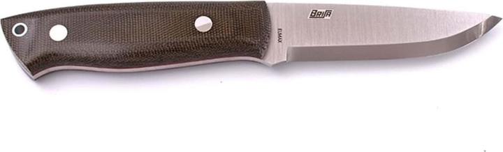 Actual product image Brisa Trapper 95 Elmax Green Micarta Scandi Leather (9.50 cm)
