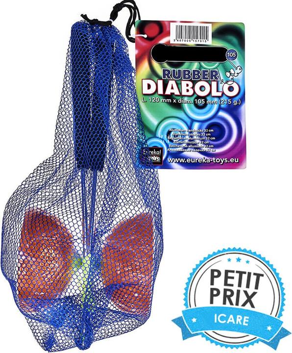 Produktbild Eureka! Rubber Diabolo met Aluminium Stokken - Oranje