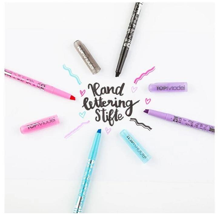 Image du produit Depesche Handlettering Set Top Model 4 crayons (Noir, Violet, Pink, Turquoise, 4 x)