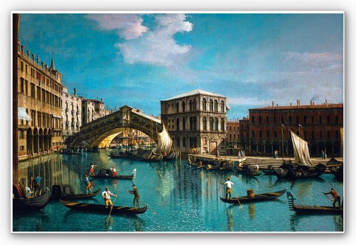 Actual product image Trenddeko Canaletto - The Rialto Bridge in Venice (100 x 70 cm)