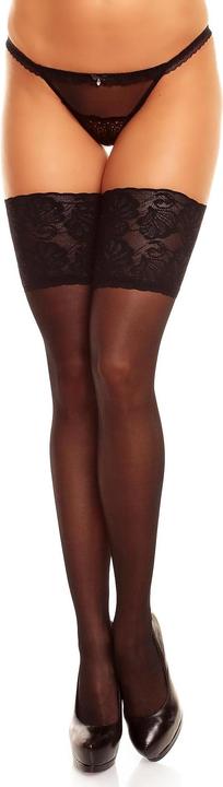 Actual product image Glamory Deluxe 20 stay up stockings, colour black, size 52-54 (20 DEN, 52 - 54)
