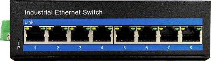 Actual product image LogiLink NS203 Industrial Gigabit Ethernet Switch 8-Port 10/100/1000 Mbps DIN Rail Mounting (8 Ports)