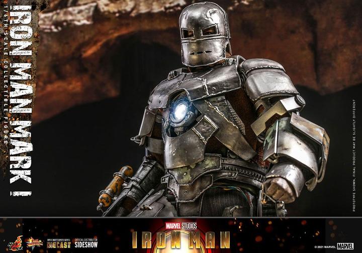 Actual product image Hot Toys Iron Man figurine Movie Masterpiece 1/6 Iron Man Mark I 30 cm