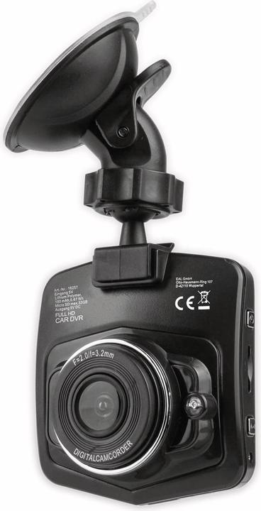 Produktbild Eufab KFZ Dashboard Kamera (Nachtsicht, Akku, Beschleunigungssensor, GPS-Empfänger, Bluetooth, Eingebautes Mikrofon, WLAN, Eingebautes Display, Full HD)