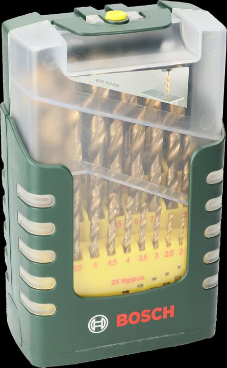 Produktbild Bosch Professional Zubehör HSS-TiN-Metallbohrer-Set (11 mm, 11.5 mm, 12 mm, 12.5 mm, 13 mm, 8 mm, 8.5 mm, 9.5 mm, 9 mm, 10 mm, 10.5 mm, 5 mm, 5.5 mm, 6 mm, 6.5 mm, 7 mm, 7.5 mm, 2 mm, 2.5 mm, 3 mm, 3.5 mm, 4 mm, 4.5 mm, 1 mm, 1.5 mm)