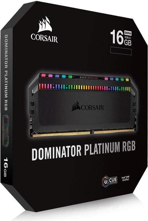 Image du produit Corsair Dominateur Platine RGB (2 x 8GB, 3200 MHz, RAM DDR4, DIMM)